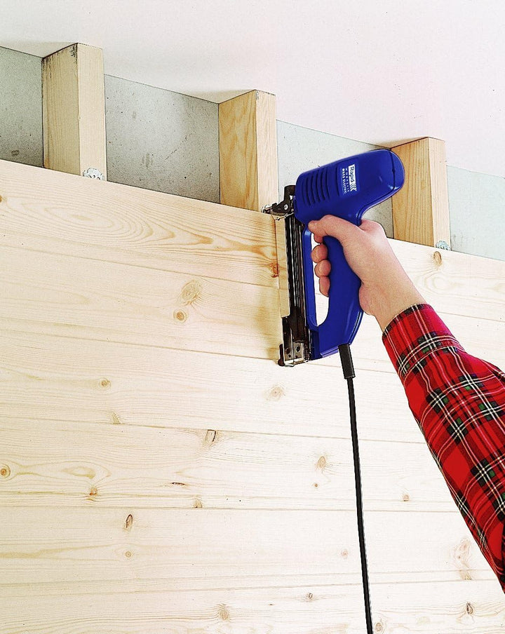 Rapid Elektrotacker R553 für Holz und Stoffe, Leistungsstark, für Klammern Typ 53, 8-20mm und Nägel