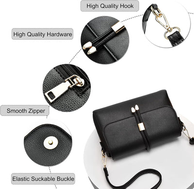 FANDARE Elegant Umhängetasche Damen Schultertasche Frauen Crossbody Bag Damentasche Schulterriemen F