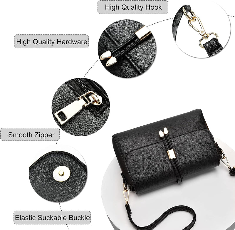 FANDARE Elegant Umhängetasche Damen Schultertasche Frauen Crossbody Bag Damentasche Schulterriemen F