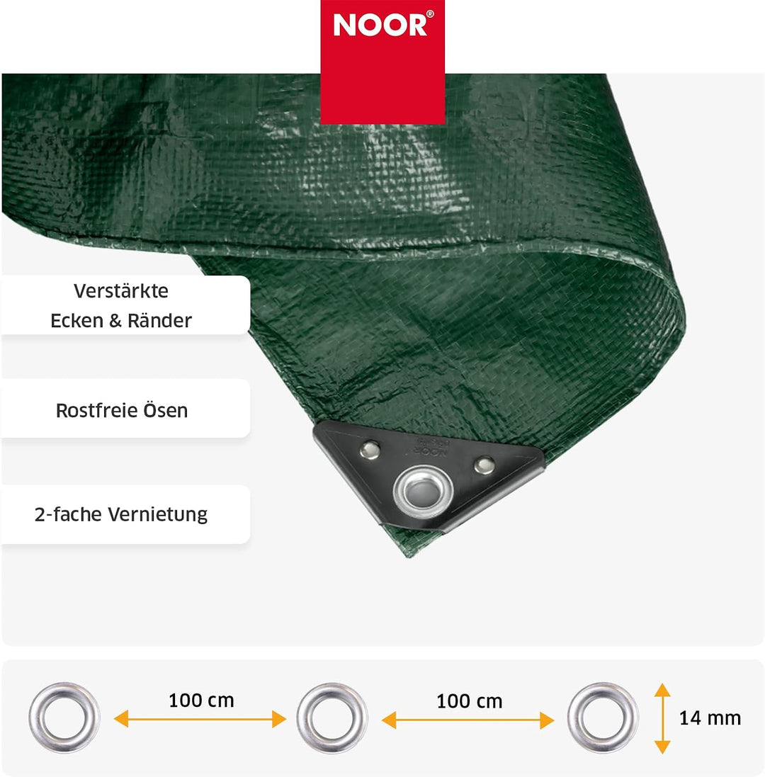 NOOR Abdeckplane Easy 90g/m² I 600 x 800 cm I Allzweckplane für Schutz vor Witterung I Ideal geeigne