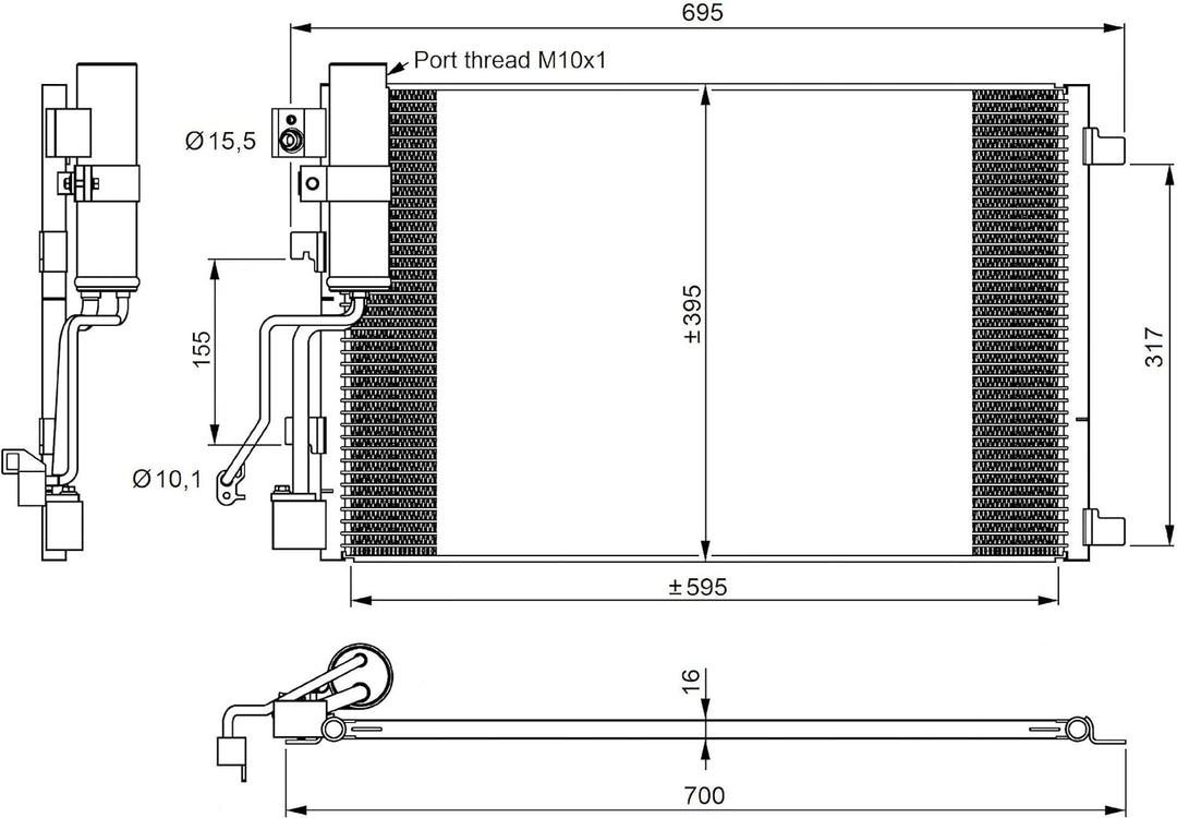 NRF 35974 Kondensator, Klimaanlage