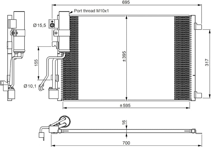NRF 35974 Kondensator, Klimaanlage