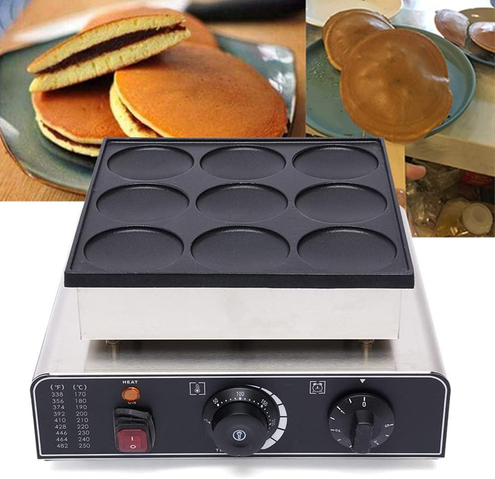 Dutch Pancake Maker, 9pc Dutch Pancake Baker Maker Bügeleisen Maschine 900W Geeignet für Bäckereien,
