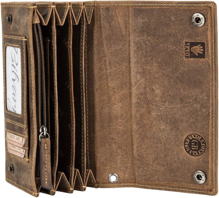 Green Burry Geldbörse, Braun, » Masse (B/H/T): 17,5 x 10 x 3 cm