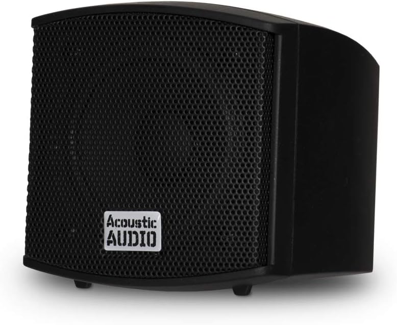 Acoustic Audio AA321B Einbaulautsprecher für den Innenbereich, 400 W, Schwarz Einzeln schwarz