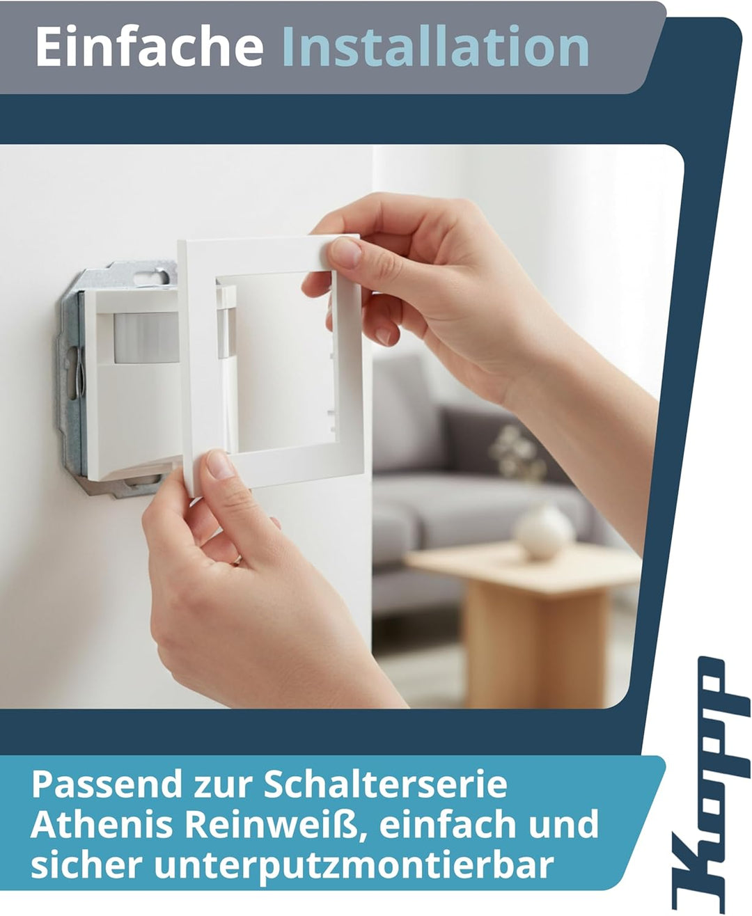 Kopp LED Infrarot-Bewegungsmelder Athenis reinweiss 808429186 Single, Single