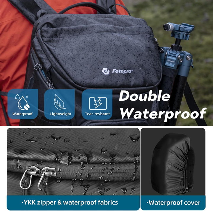 Fotopro 17.6L Kamerarucksack Tasche, wasserdicht grosse taktische Reise Rucksack Kameratasche mit 15