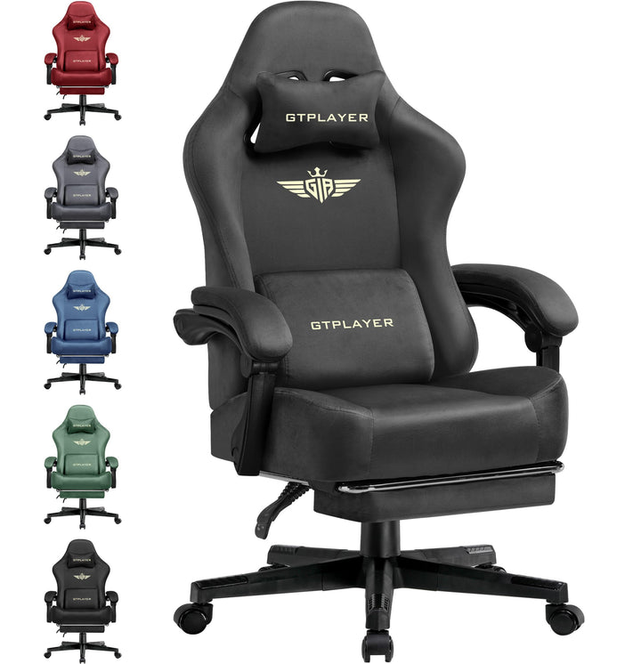 GTPLAYER Gaming Stuhl, Atmungsaktiver Bürostuhl, bürostuhl ergonomisch, Hochwertiger - Stoff, Ergono