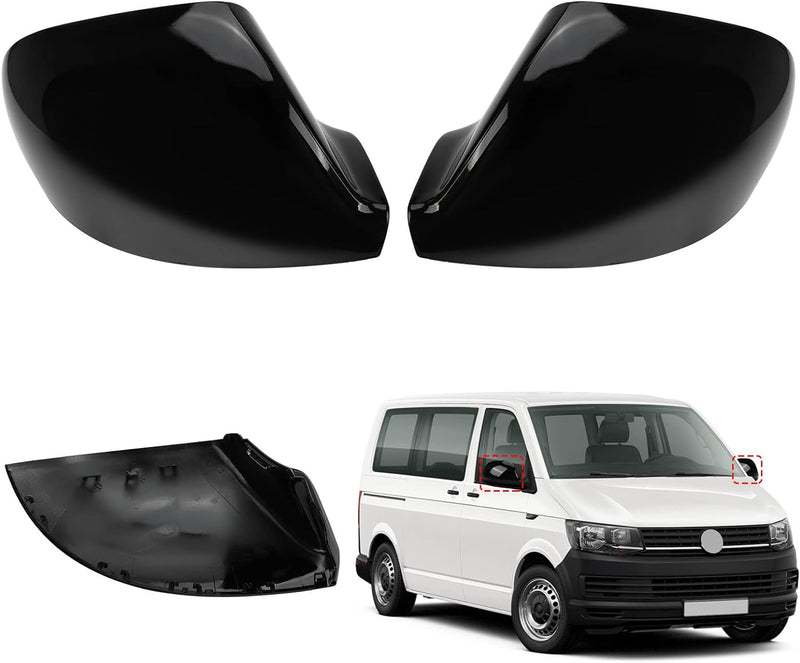 1 Paar Auto Spiegelkappen Aussenspiegel Ersatz für VW T5/T6/Transporter Caravelle, Aussenspiegelkapp