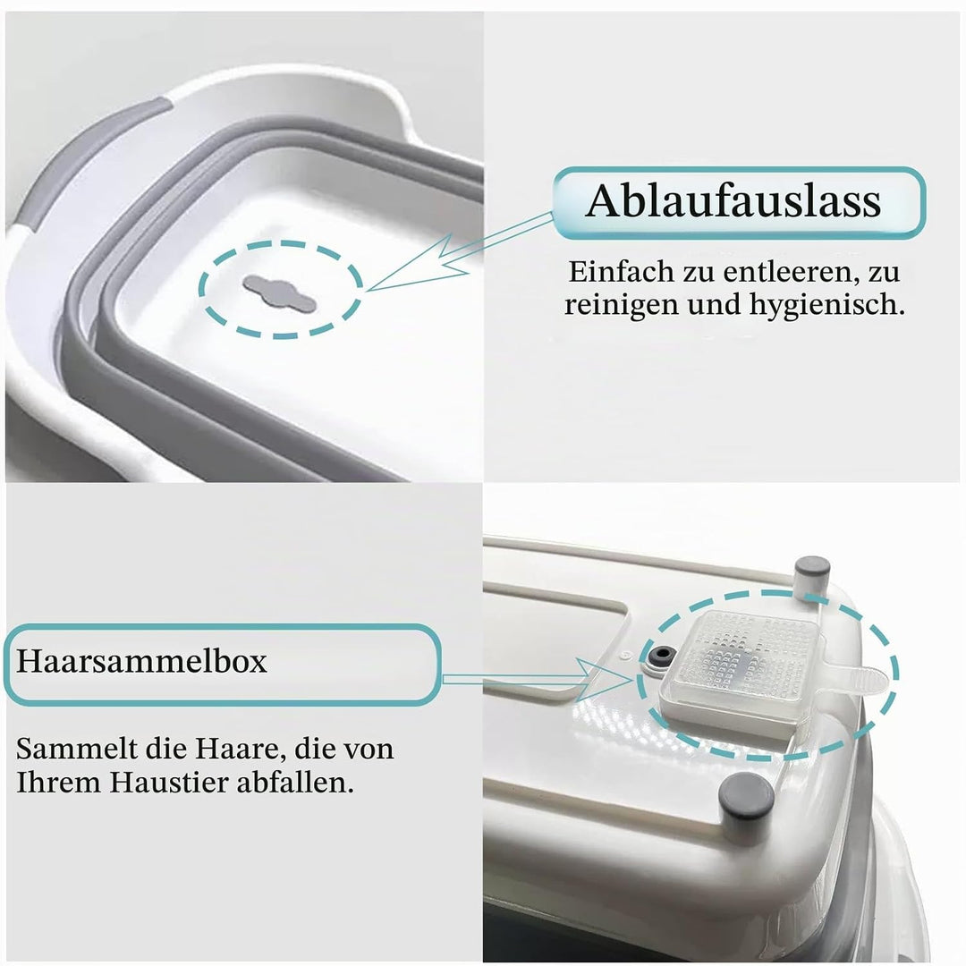 Wocemo Multifunktionaler faltbarer Hundepool, tragbare Badewanne für Haustiere für den Innen- und Au