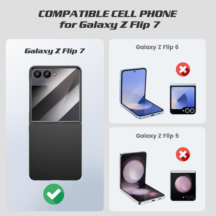 Doeshine für Samsung Galaxy Z Flip 7 Hülle, Anti-Peeping Displayschutzfolie, Ultra Dünn, Lightweight