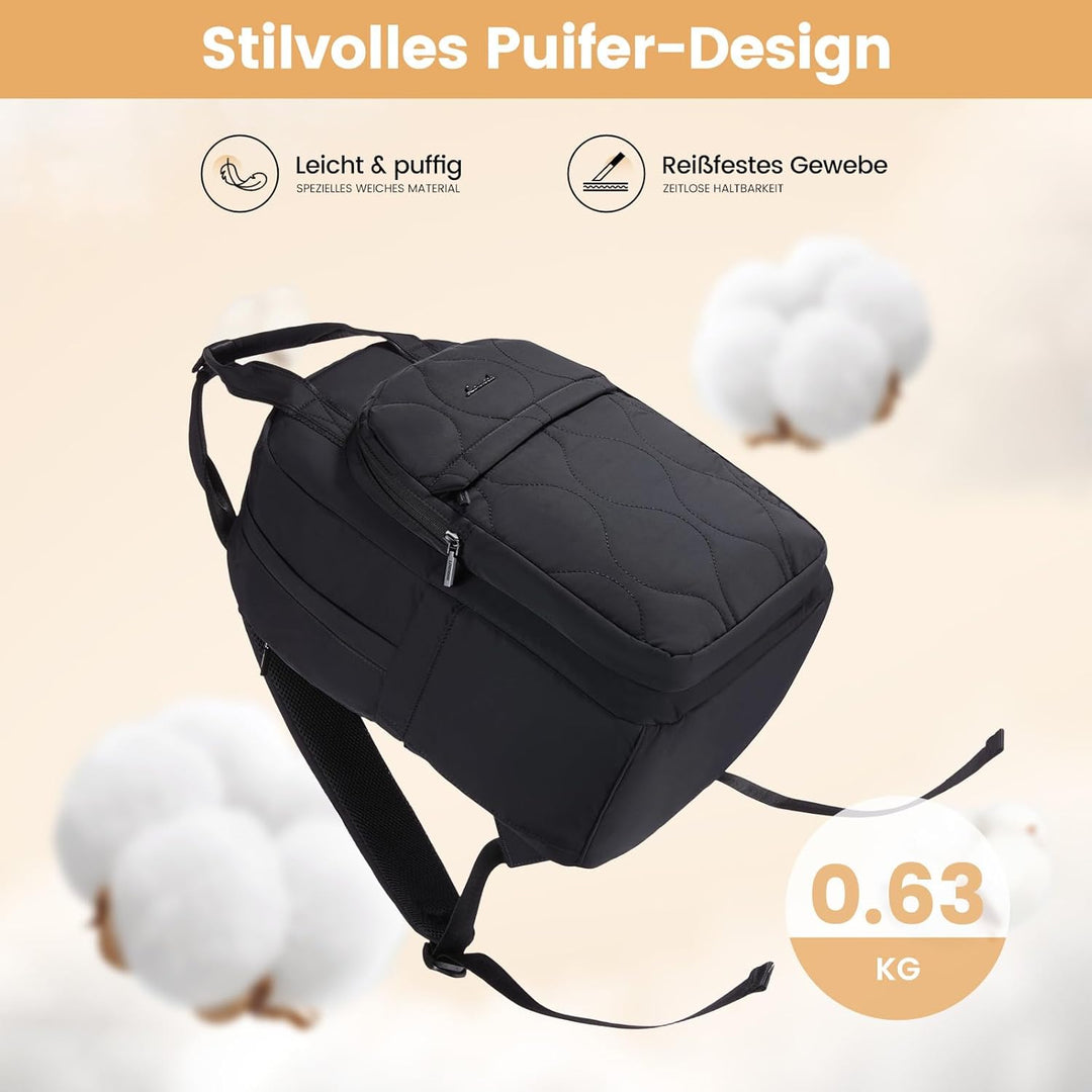 LOVEVOOK Rucksack Damen, Laptop Rucksäcke Schulrucksack Teenager Mädchen, Leicht Puffer Backpack Wom