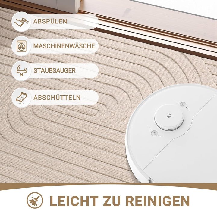 Fussmatte 60x90cm, rutschfeste Maschinenwaschbare Schmutzfangmatte, Teppich Wohnzimmer Innen und Aus