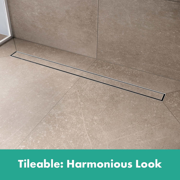 hansgrohe 56169000 RainDrain Compact Duschrinne 900 befliesbar für Flache Installation Komplettset D