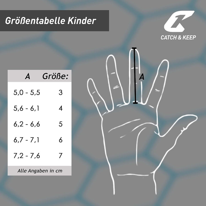CATCH & KEEP Torwarthandschuhe Kralle Junior Pro 3.0 - Professionelle Torwart-Fussballhandschuhe für
