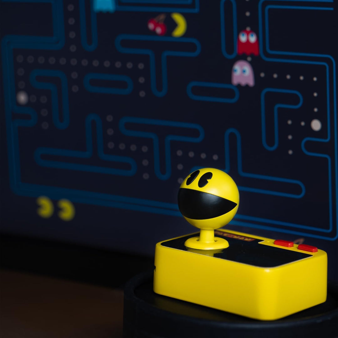 Fizz Creations PAC-MAN Plug & Play Retro Gaming Arcade Game Wireless Controller Included HDMI Cable
