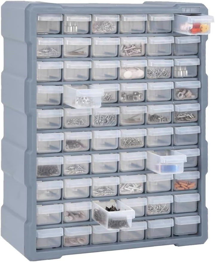 vidaXL Multi-Schubladen Organizer mit 60 Schubladen Sortierkasten Sortimentskasten Sortimentskoffer