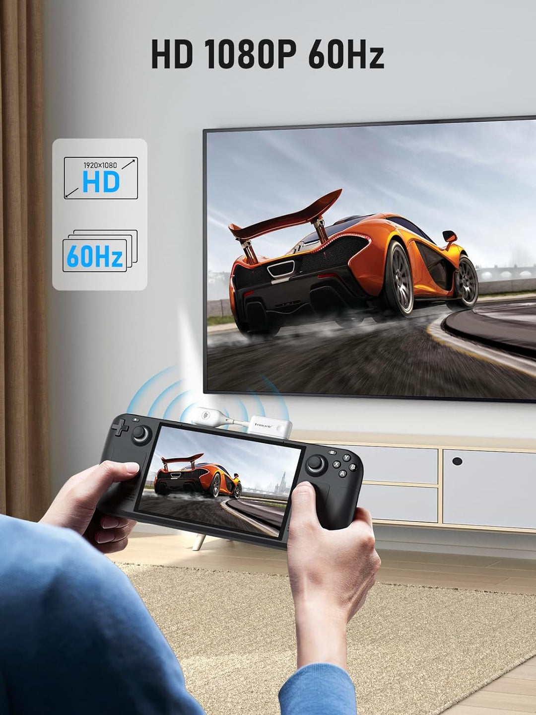 HDMI Wireless Transmitter and Receiver, Lemorele USB C HDMI Drahtlos übertragen 50M HDMI Kabellos Ex