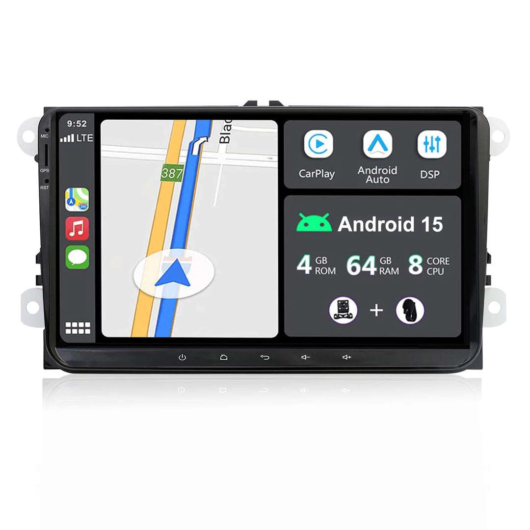 JOYX Android 10 Autoradio Passt für VW Passat/Golf/Skoda/Seat - 2G+32G - Eingebaut DSP/Carplay/Andro