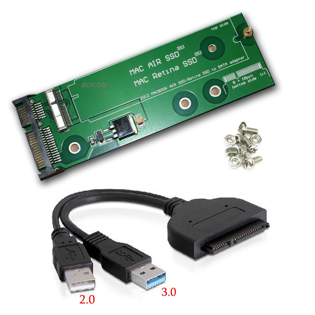 SSD HDD Festplatte SATA USB Adapter für Apple MacBook Air 11" 13" 2012 A1465 A1466 A1425 A1398 A1502
