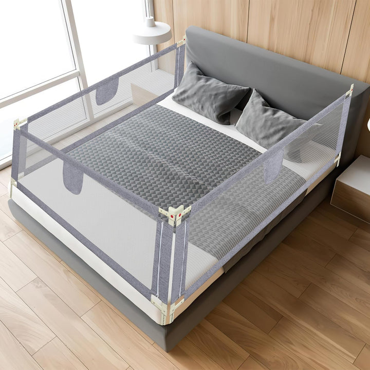 Ikodm 2X 180cm Bettgitter für Kinder, Bettschutzgitter Höhenverstellbar von 64-96cm, Rausfallschutz