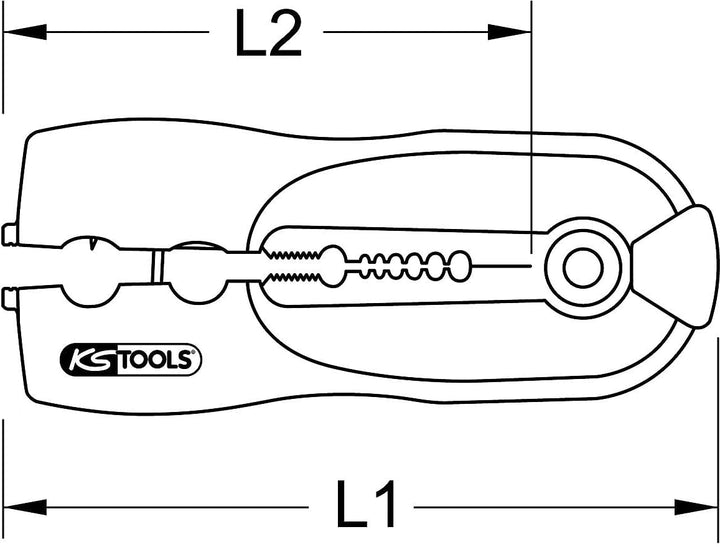 KS Tools 115.1251 Multifunktions-Abisolierwerkzeug, 0,2-0,8mm