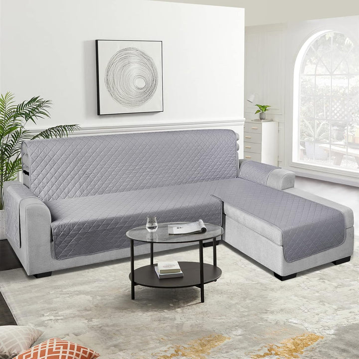 TAOCOCO Chaiselongue Sofabezug L Form, Wasserdichter Stretch Sofa überzug, Sofaschoner rutschfest, M