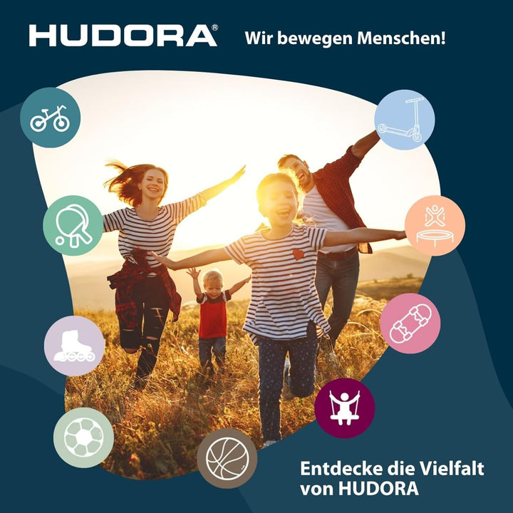 HUDORA Fussballtor RoCo Lite – Kinder Gartentor für Outdoor Training &amp; Freizeit – stabiles Stahl-Tor