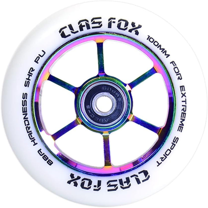 CLAS FOX Pro Stunt Scooter Rollen Roller Räder Wheels 100mm EIN Paar mit ABEC-9 Kugellager CNC Metal