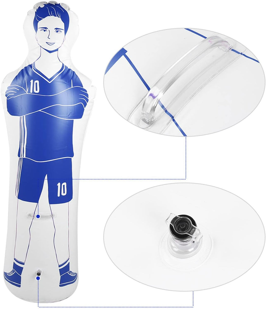 Ejoyous Fussball Dummy, 40x160cm Aufblasbarer Fussball Dummies Fussballtrainer Dummy Torhüter, Torwa