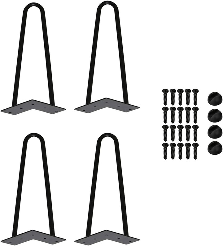 Einfeben 4er Set Tischbeine in 20cm Hairpin Legs, 3 Stangen Metal Esstisch Haarnadelbeine aus Stahl,