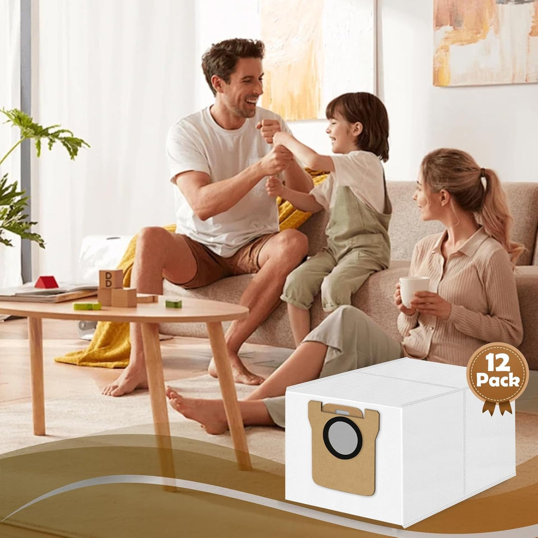 12 Stück Staubsaugerbeutel für Xiaomi X10+/X20+/Pro/Max/5/5 Pro für Dreame L20/L10s/L10/L10s Pro/L50