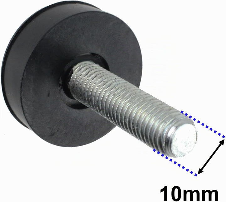 SPARES2GO Universal-Waschmaschinen-Fuss zum Einschrauben, 10 mm Gewinde, 4 Stück