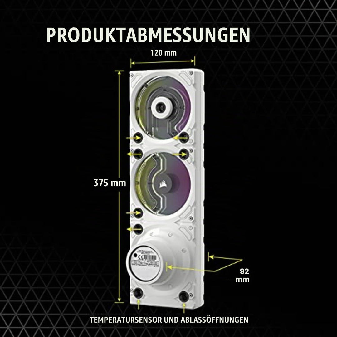 Corsair Hydro X Series XD7 RGB Pumpen-/Ausgleichsbehälter-Kombination (360-mm-Verteilerplattensystem