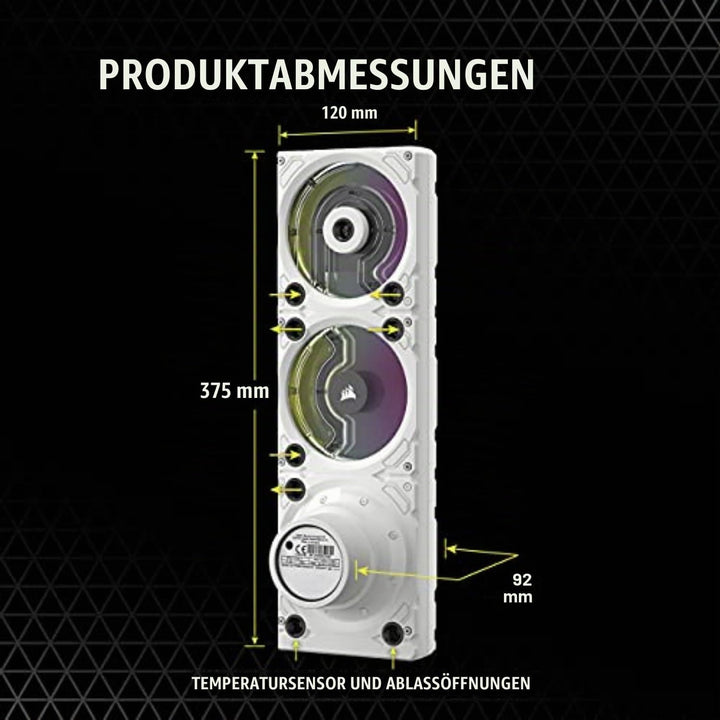 Corsair Hydro X Series XD7 RGB Pumpen-/Ausgleichsbehälter-Kombination (360-mm-Verteilerplattensystem