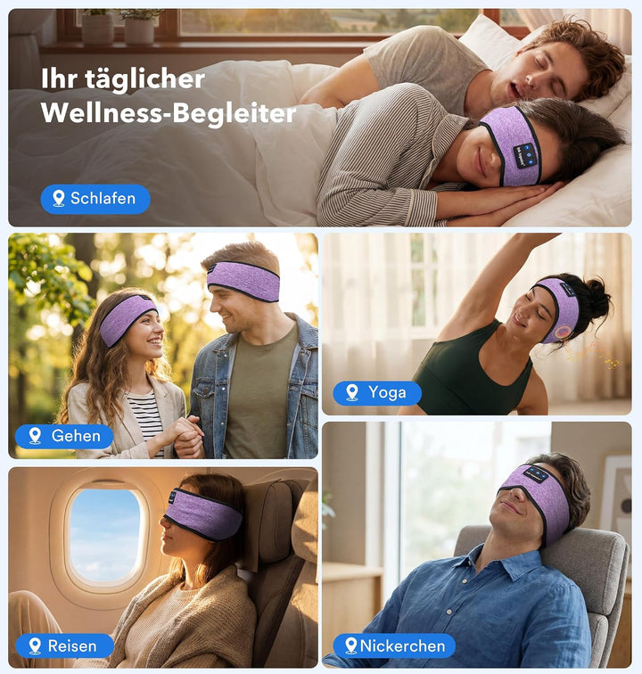 Schlafkopfhörer Bluetooth,Schlaf Kopfhörer Stirnband Bluetooth 5.4 Kopfhörer Geschenk für Männer/Fra