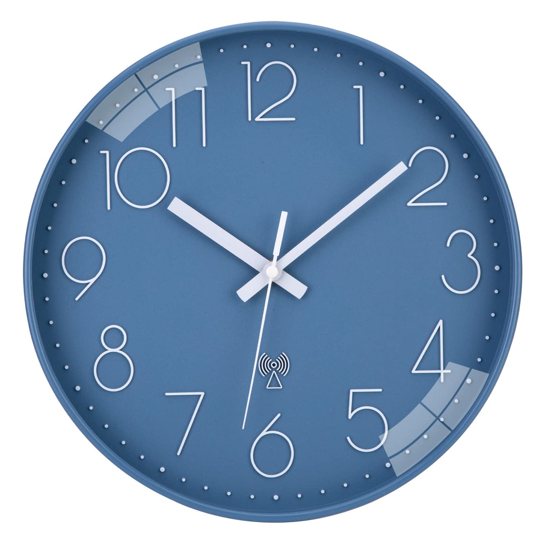 ACCSHINE Funkuhr Wanduhr Ohne TickgeräUsche Lautlos 30cm Quarz Batterie Betriebene Gross Wanduhr Ein