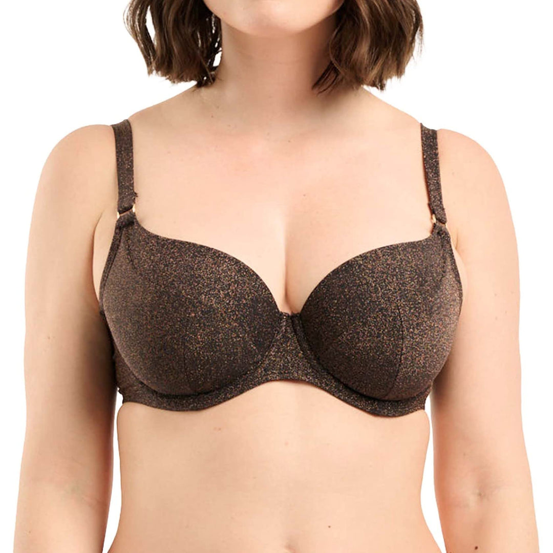 Sans Complexe Damen Reflet Badeanzug Top mit Bügel 75C Schwarz, 75C Schwarz