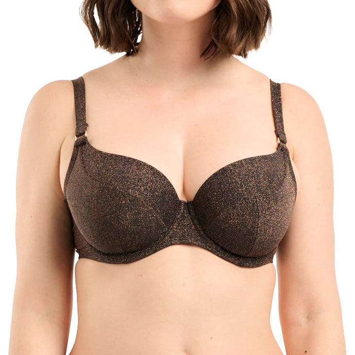 Sans Complexe Damen Reflet Badeanzug Top mit Bügel 75C Schwarz, 75C Schwarz