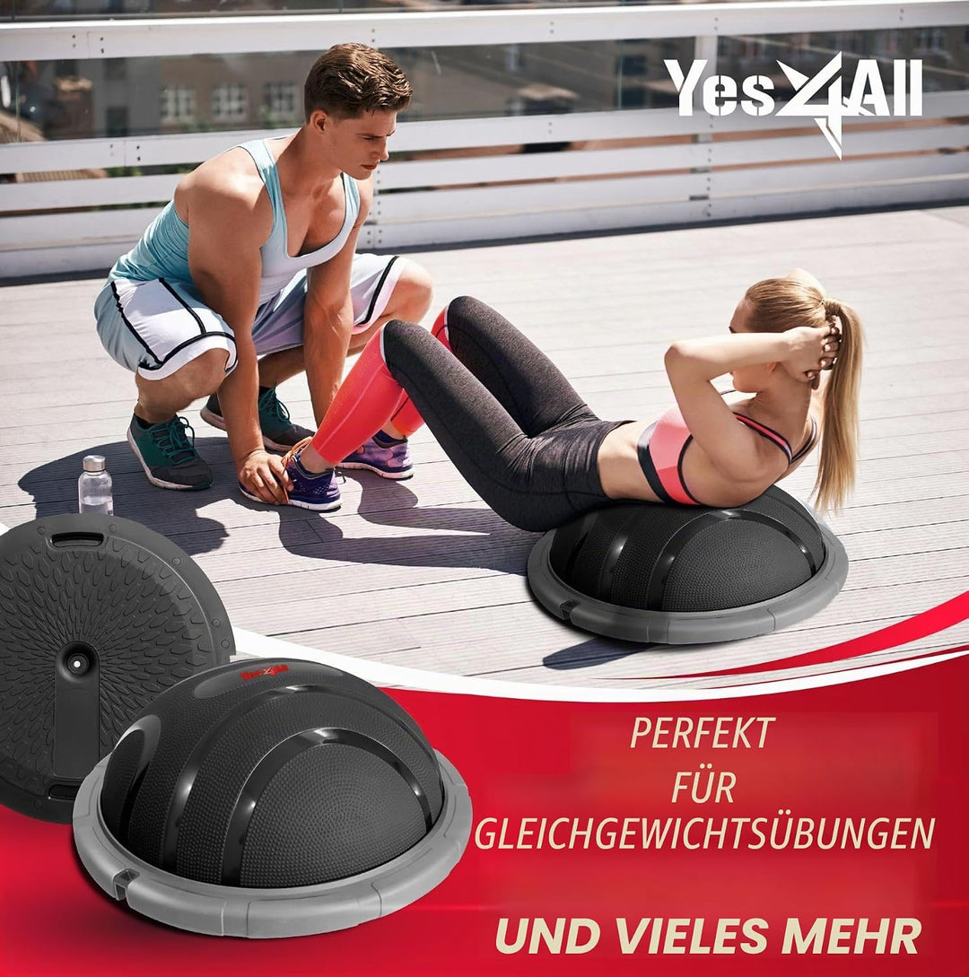 Yes4All Balance Ball Trainer Half Ball, Premium-Balance-Trainer-Board mit 60cm Rutschfester Ballober