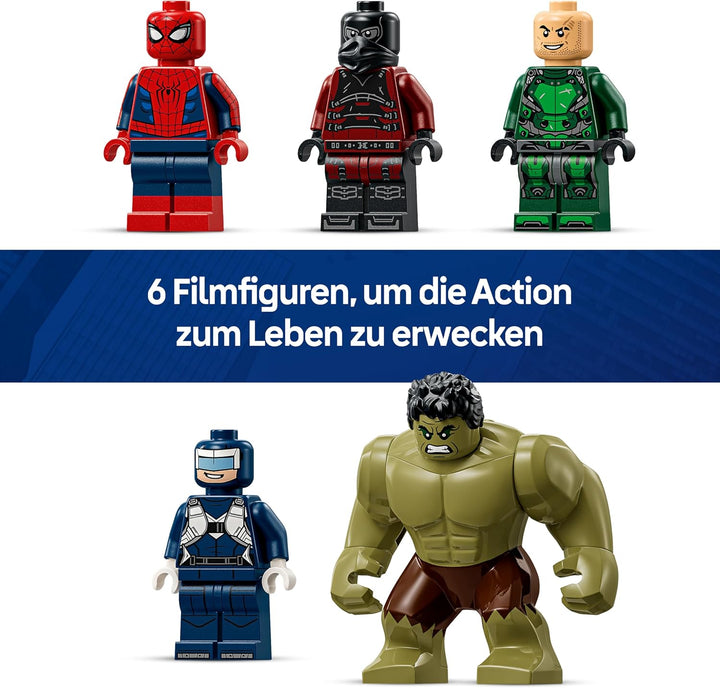 LEGO | Marvel Grosser Showdown: Spider-Man vs. Hulk - Interaktives Spielzeug mit 4-stöckigem Bürogeb