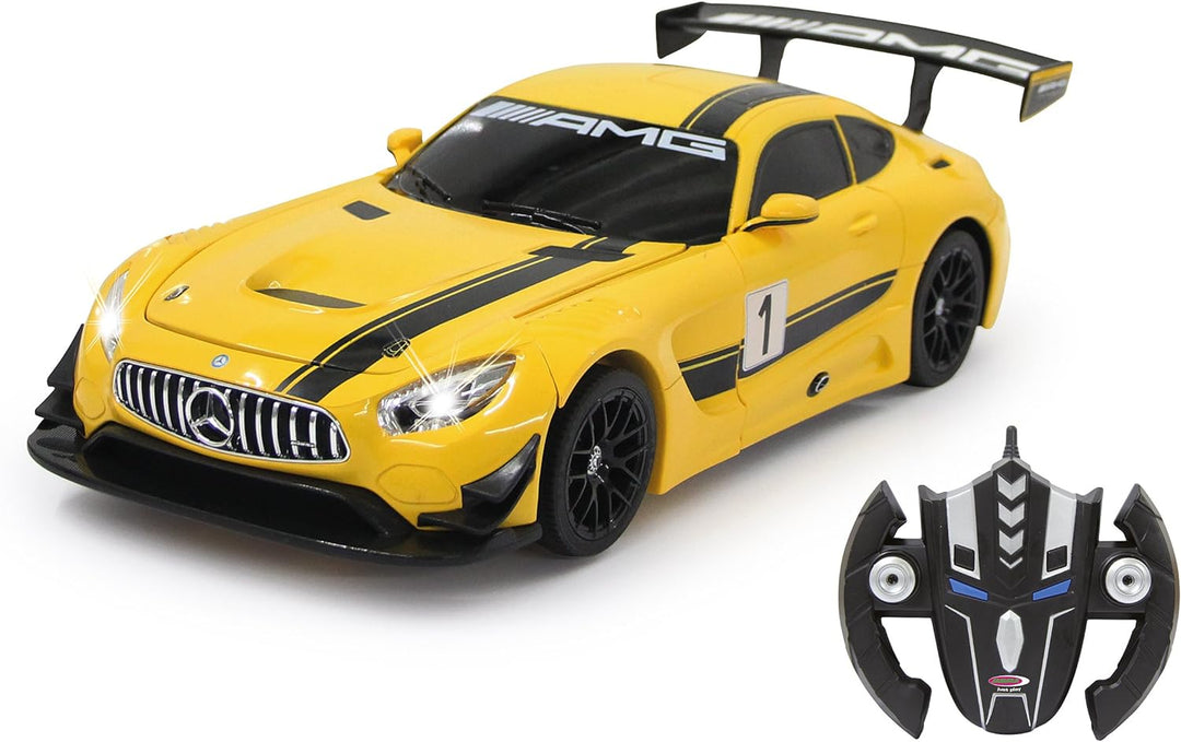JAMARA 410029 - Mercedes AMG GT3 1:14 transformable 2,4GHz gelb - RC Transformation zum Roboter auf