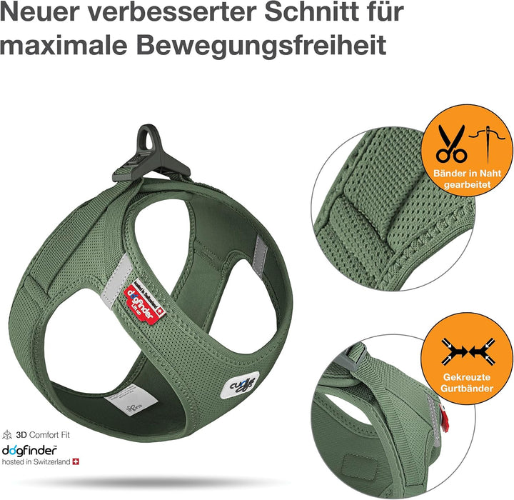 Vest Harness curli Clasp Air-Mesh Moss XS Grün (Moss) XS Einfarbig, Grün (Moss) XS Einfarbig
