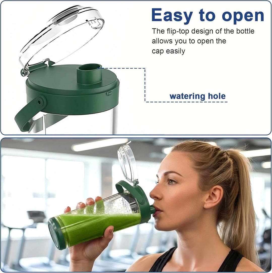 TopEsct tragbarer Mixer für Shakes und Smoothies, 500 ml, leistungsstarker kabelloser Mini-Mixer, wi