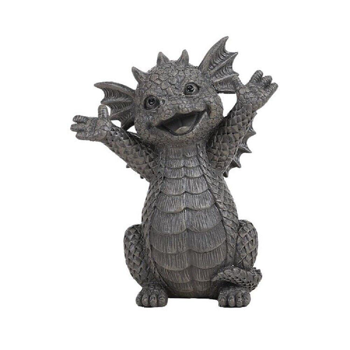 Pacific Giftware Garten Figur Happy Drache 13,5 cm - Gartendrache Fantasy Deko Statue