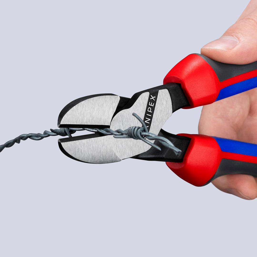 Knipex Kraft-Seitenschneider schwarz atramentiert, mit Mehrkomponenten-Hüllen 250 mm 74 02 250 atram