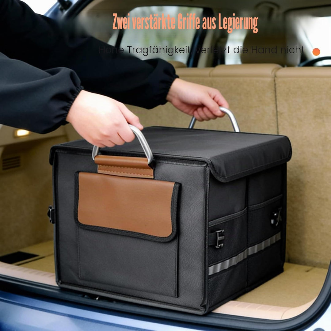 Kofferraumtasche Kofferraum Organizer mit Deckel, Autobox Auto Tasche Wasserdicht Zusammenklappbarer