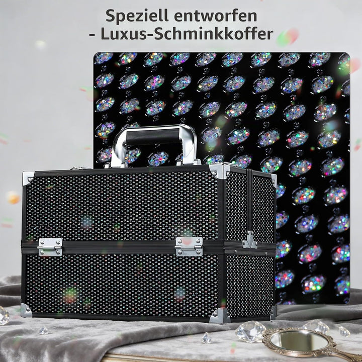 Kosmetikkoffer Schminkkoffer Make up Organizer Friseur Koffer Multikoffer Grosser Friseurkoffer Leer