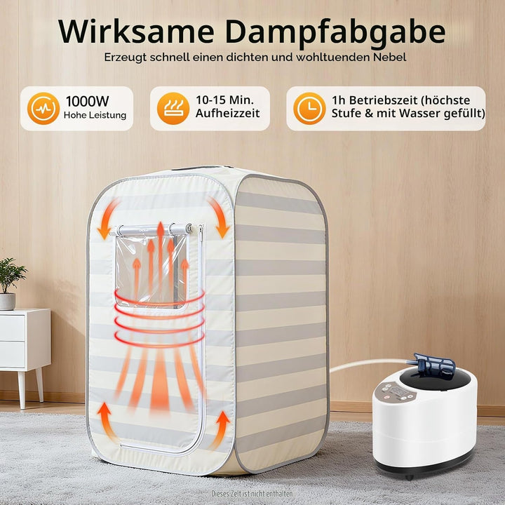 Sauna Dampferzeuger, Dampfsauna Saunadampfer, Sauna Dampferzeuger mit Fernbedienung, 1000W 3L Dampfs