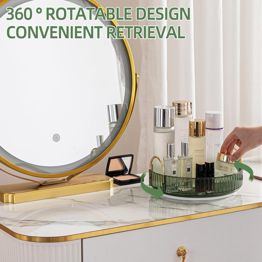 Make Up Organizer, 360° Drehbar Kosmetik Organizer, Beauty Organizer, Hautpflege Organizer für Badez